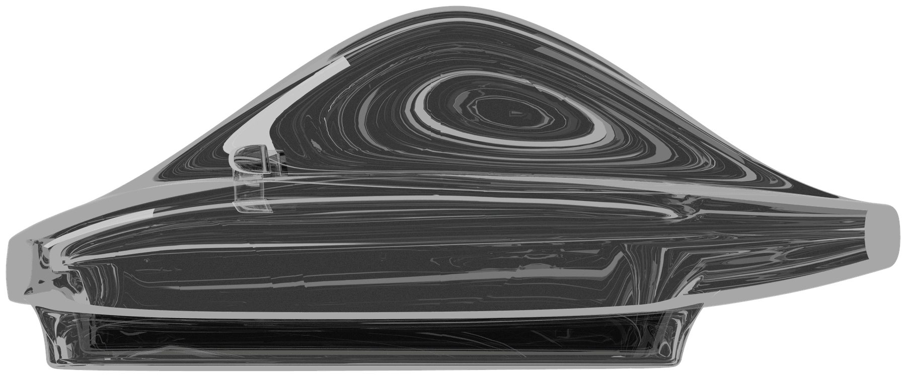 Side-view render of Eco-Runner XIV's aerodynamic shell